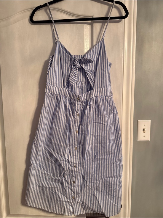 Forever 21 Dresses & Skirts - Forever 21 Blue & White Striped Tie-Front Midi Dress